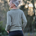 Blouse Clarisse - Jersey brodé kaki - Quintessence