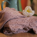 Blouse Clarisse - Jersey brodé rose boisé - Quintessence