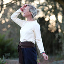 Blouse Clarisse - Maille côtelée ivoire - Quintessence