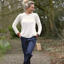 Blouse Clarisse Viscose/lin blanc | Fabriqué en France | Quintessence