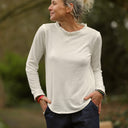 Blouse Clarisse Viscose/lin blanc | Quintessence