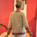Blouse Constance — Coton brodé ficelle & bandes brodé terracotta - Quintessence