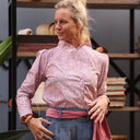 Blouse Dorine manches longues — Coton Herbier rose ancien - Quintessence