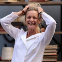 Blouse Dorine manches longues — Double gaze de coton blanche - Quintessence