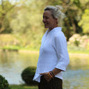 Blouse Dorine quadruple gaze de coton coton blanche - Quintessence