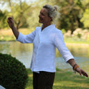 Blouse Dorine quadruple gaze de coton coton blanche - Quintessence