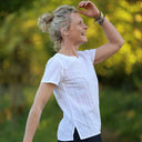 Blouse Emeline en broderie géométrique blanche | Quintessence