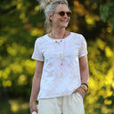 Blouse Emeline en broderie poétique ivoire | Quintessence