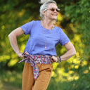 Blouse Emeline en lin bleu lavande - Quintessence