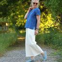 Blouse Emeline en lin bleu majorelle | Quintessence