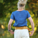Blouse Emeline en lin bleu majorelle | Quintessence