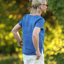 Blouse Emeline en lin bleu majorelle | Quintessence
