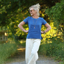 Blouse Emeline en lin bleu majorelle | Quintessence