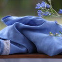 Blouse Emeline en lin bleu méditerranéen - Quintessence