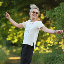 Blouse Emeline en lin ivoire | Quintessence