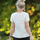 Blouse Emeline en lin ivoire | Quintessence