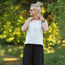 Blouse Emeline en lin ivoire | Quintessence