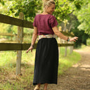 Blouse Emeline en lin Lie de vin - Quintessence