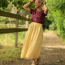 Blouse Emeline en lin Lie de vin - Quintessence