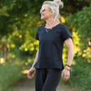 Blouse Emeline en lin noir | Quintessence