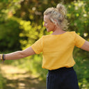 Blouse Emeline en lin soleil | Quintessence