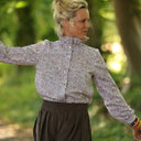 Blouse Émilie – Coton imprimé Dentelle épicée - Quintessence