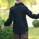 Blouse Émilie – Double gaze de coton noir - Quintessence