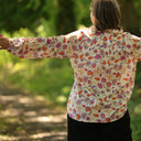 Blouse Émilie – Satin de coton Parfum de printemps - Quintessence