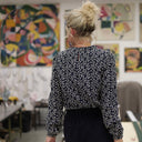 Blouse Fantine - Broderie marine/ivoire - Quintessence