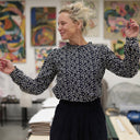 Blouse Fantine - Broderie marine/ivoire - Quintessence