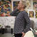 Blouse Fantine - Broderie marine/ivoire - Quintessence