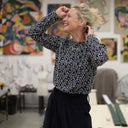 Blouse Fantine - Broderie marine/ivoire - Quintessence