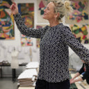 Blouse Fantine - Broderie marine/ivoire - Quintessence