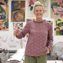 Blouse Fantine - Broderie parme - Quintessence