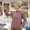 Blouse Fantine - Broderie parme - Quintessence