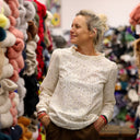 Blouse Fantine - Coton ivoire brodé relief - Quintessence