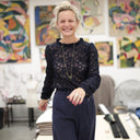 Blouse Fantine - Dentelle bleu marine - Quintessence