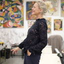 Blouse Fantine - Dentelle bleu marine - Quintessence