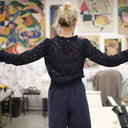 Blouse Fantine - Dentelle bleu marine - Quintessence