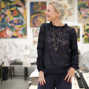 Blouse Fantine - Dentelle bleu marine - Quintessence