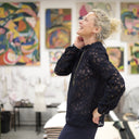 Blouse Fantine - Dentelle bleu marine - Quintessence