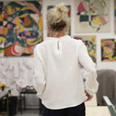 Blouse Fantine - Double gaze de coton blanc cassé - Quintessence