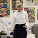 Blouse Fantine - Double gaze de coton blanc cassé - Quintessence