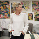 Blouse Fantine - Double gaze de coton blanc cassé - Quintessence