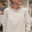 Blouse Fantine - Double gaze de coton écru brodé - Quintessence