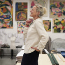 Blouse Fantine - Double gaze de coton écru brodé - Quintessence