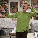 Blouse Fantine - Viscose lin - Vert prairie - Quintessence