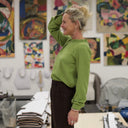 Blouse Fantine - Viscose lin - Vert prairie - Quintessence