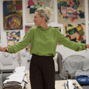 Blouse Fantine - Viscose lin - Vert prairie - Quintessence