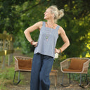 Blouse Florence – Coton vichy marine - Quintessence